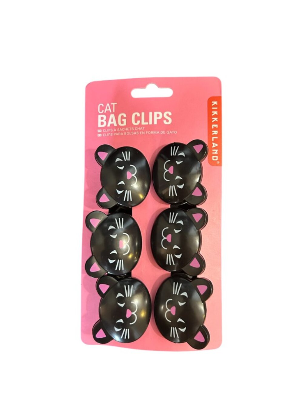 Kikkerland Cat Bag Clips Set of 6 NWT Kitchen Food Storage Clips - Picture 4 of 4